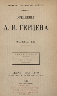 Sočineni&acirc; A. I. Gercena T. 9.