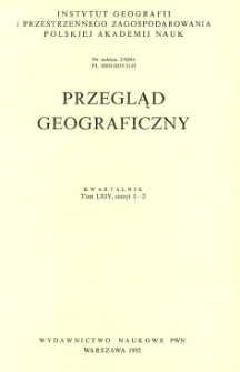 Przegląd Geograficzny T. 64 z. 1-2 (1992)