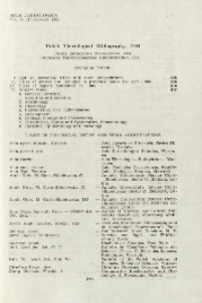 Polish Theriological Bibliography, 1984