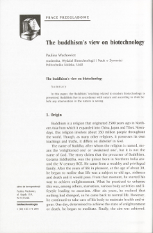The buddhism&rsquo;s view on biotechnology