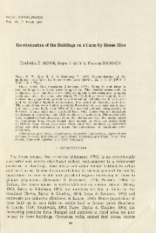 Recolonization of the buildings on a farm by house mice