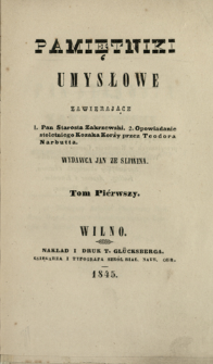 Pamiętniki Umysłowe 1845 T.1