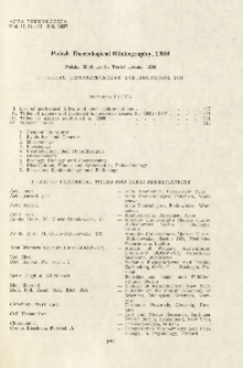 Polish Theriological Bibliography, 1986