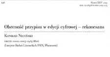 Obecność przypisu w edycji cyfrowej &ndash; rekonesans