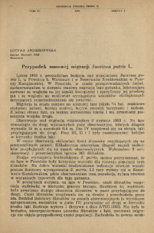 Przypadek masowej migracji Succinea putris L.