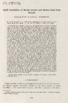 Skull variability of Martes martes and Martes foina from Poland