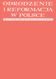 Odrodzenie i Reformacja w Polsce T. 63 (2019), Recenzje i om&oacute;wienia