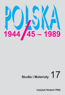 Polska 1944/45-1989 : studia i materiały 17 (2019), Title pages, Contents, List of abbreviations