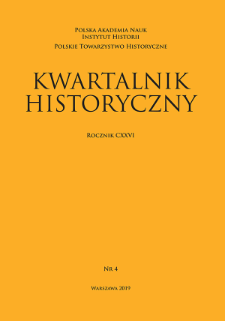 Kwartalnik Historyczny R. 126 nr 4 (2019), Recenzje