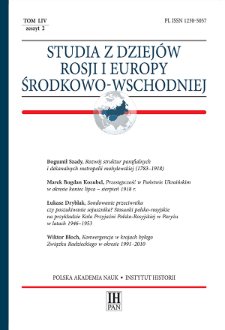 Studia z Dziejów Rosji i Europy Środkowo-Wschodniej T. 54 z. 2 (2019), Title pages, Contents