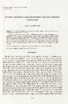 Structure, reproductive status and dynamics of the otter population in Byelorussia