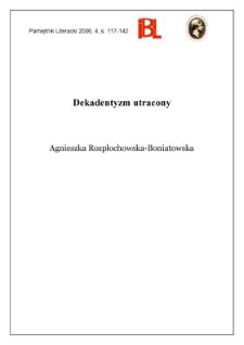 Dekadentyzm utracony