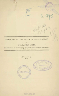 Characters of the larvae of Mycetophilidae