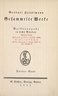 Gesammelte Werke : Volksausgabe in sechs Bänden. Bd. 3