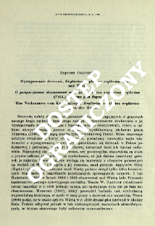 Występowanie dziwonii, Erythrina erythrina erythrina (Pall.) nad Wartą