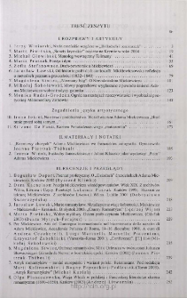 Pamiętnik Literacki Z. 4 (2005), Spis treści