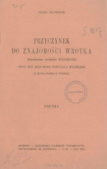 Przyczynek do znajomości wrotka Brachionus forf&iacute;cula Wierzejski = Note sur Brachionus forf&iacute;cula Wierzejski