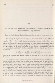 Notes on the Abelian Integrals-Jacobi's System of Differential Equations