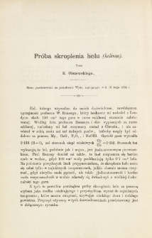 Pr&oacute;ba skroplenia helu (helium)