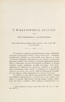 O diazotowaniu aniliny