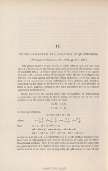 On the involution and evolution of quaternions