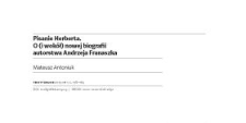 Pisanie Herberta. O (i wok&oacute;ł) nowej biografiia utorstwa Andrzeja Franaszka
