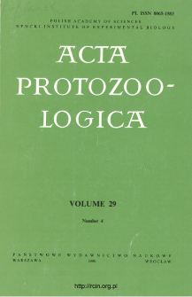 Acta Protozoologica, Vol. 29, Nr 4