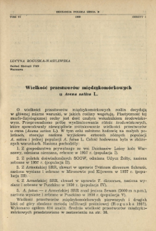 Wielkość przestwor&oacute;w międzykom&oacute;rkowych u Avena sativa L.