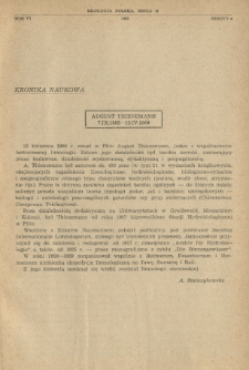 August Thienemann 7.IX.1882-22.IV.1960