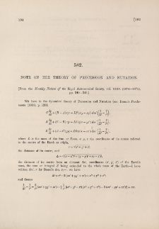 Note on the theory of precession and nutation