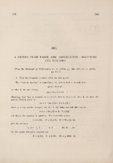 A Smith's Prize paper and dissertation [1874] : solutions and remarks