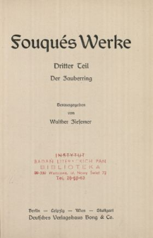 Fouqués Werke : Zauberring. T. 3