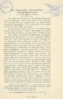 Ein merkw&uuml;rdiger Dipteren-Zwitter. (Hermaphroditismus verus?)