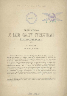Przyczynek do fauny owad&oacute;w dwuskrzydłych