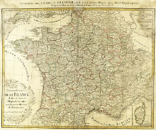 Tres nouvelle Carte De La France divise&eacute; en toutes ses Departements