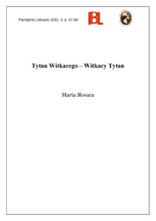Tytan Witkacego - Witkacy Tytan