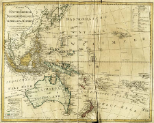 Karte vom Fünften Erdtheil oder Polynaesien-Inselwelt, oder Australien od. SüdIndien