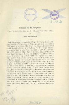 Oiseaux de la Ferghana d&rsquo;apres les recherches faites par M-r Thomas Barey (1892 &mdash; 1895)