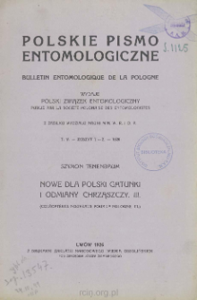 Nowe dla Polski gatunki i odmiany chrząszczy. III = Col&eacute;opt&egrave;res nouveaux pour la Pologne. III