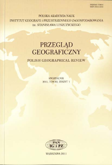 Przegląd Geograficzny T. 83 z. 1 (2011), Spis treści