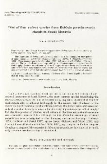 Diet of four rodent species from Robinia pseudo-acacia stands in South Moravia