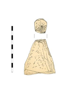 bone with proccesing traces, fragment