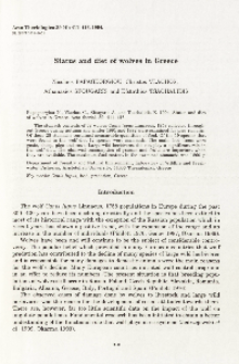 Status and diet of wolves in Greece
