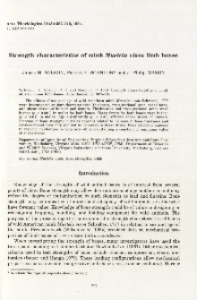 Strength characteristics of mink Mustela vison limb bones