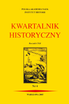Kwartalnik Historyczny R. 112 nr 4 (2005), Recenzje