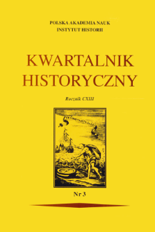Kwartalnik Historyczny R. 113 nr 3 (2006), Title pages, Contents