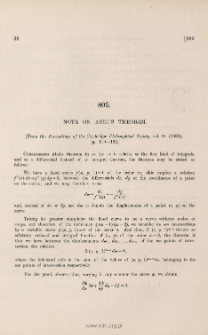 Note on Abel's theorem