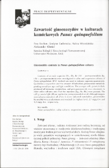 Ginsenosides contents in Panax quinquefolium cultures
