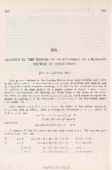 Addition to the memoir on an extension of Arbogast's method of derivation