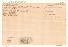 KZG, VI 301 D, plan archeologiczny wykopu